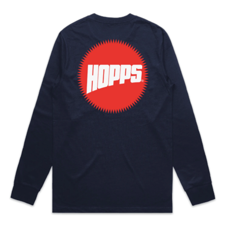 HOPPS SUNLOGO L/S TEE - NAVY