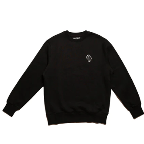 PISSDRUNX BARBED CREWNECK - BLACK