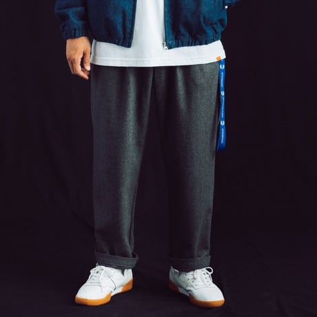INTERBREED DAD WOOL TROUSERS NAVY
