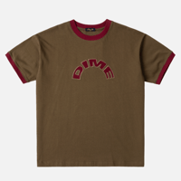DIME ARCH RINGER TEE - BROWN