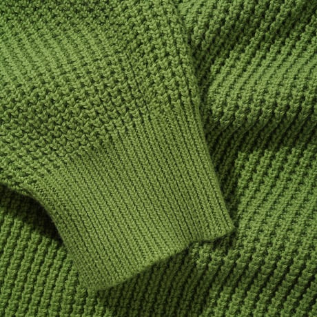 BUTTERGOODS NEWCOMER REVERSIBLE KNIT SWEATER - GRASS