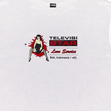 TELEVISISTAR LOVESERVICE TVS TEE X NAKEN WIJAYA - WHITE