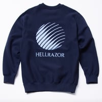 HELLRAZOR LOGO EMB CREWNECK - NAVY