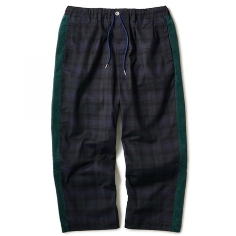 INTERBREED SIDE LINED PLAID TROUSER-BLACKWATCH