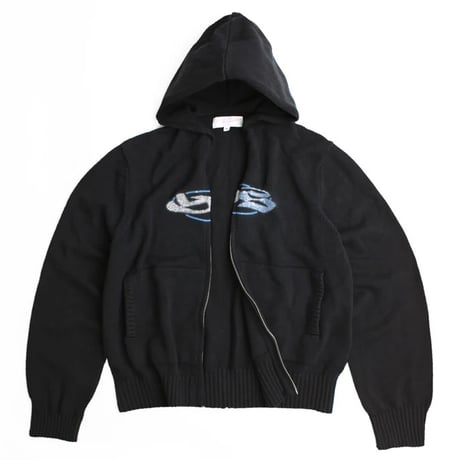 YARDSALE GRITZ KNITTED HOOD - BLACK