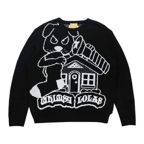 LOLAS x WHIMSY  BLOOD SWEATER - BLACK