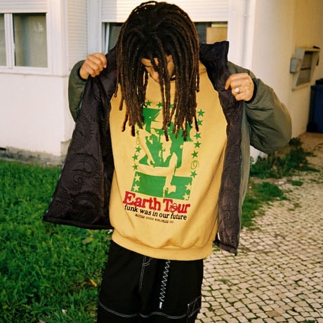 BUTTER GOODS EARTH TOUR CREWNECK - CREAM