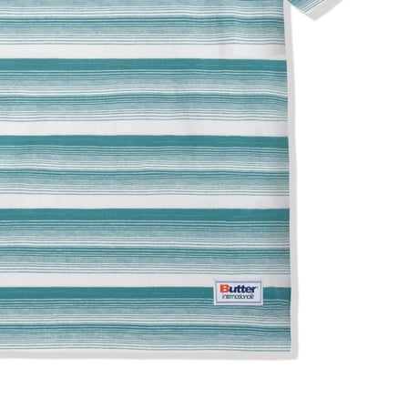 BUTTERGOODS INTERNATIONALE STRIPE TEE - TEAL
