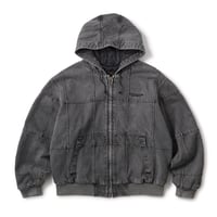 HELLRAZOR BLOCK DENIM JACKET - DARK BLACK