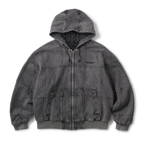 HELLRAZOR BLOCK DENIM JACKET - DARK BLACK