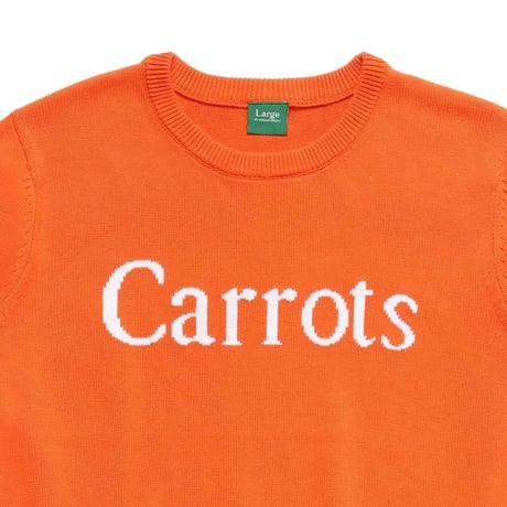 CARROTS WORDMARK KNIT SWEATER-ORANGE
