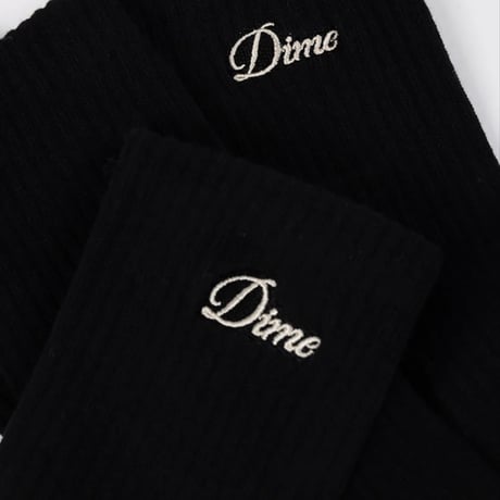 DIME 2PACK  CREW SOCKS -  BLACK