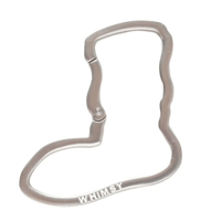 WHIMSY SOCKS LOGO CARABINER - SILVER
