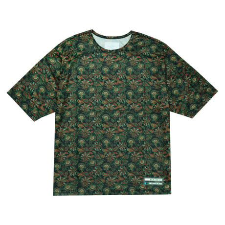 WHIMSY PAISLEY MESH TEE - NAVY