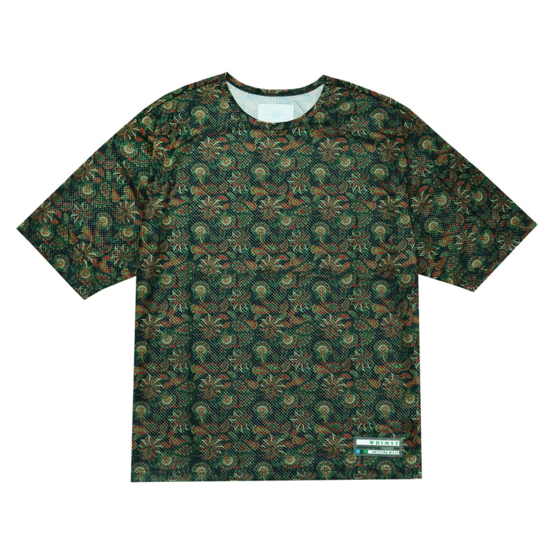 WHIMSY PAISLEY MESH TEE - NAVY | BOTTOM LINE