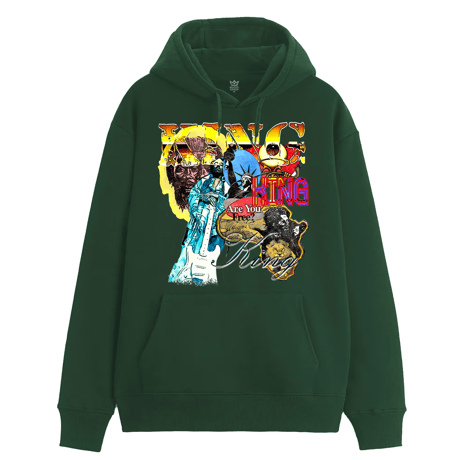KING SKATEBOARDS ARE YOU FREE HOODIE - HUNTERGREEN