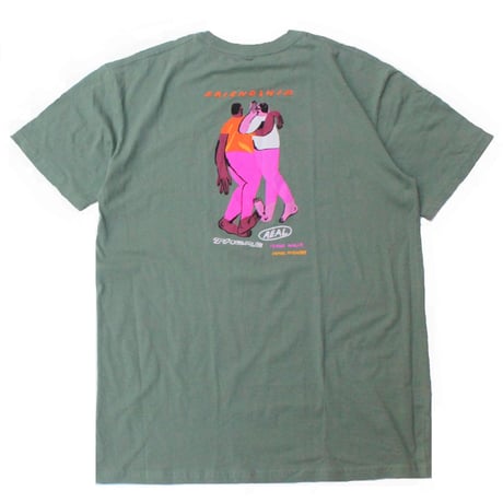 NJ X THERE X REAL - FRIENDSHIP TEE - SAGEGREEN
