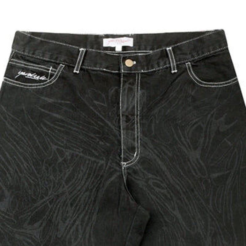 YARDSALE RIPPER JEANS - CONSTRAST BLACK | BOTTO...