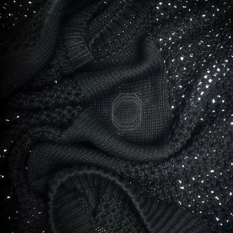 OCTAGON WEB KNITTED SWEATER - BLACK