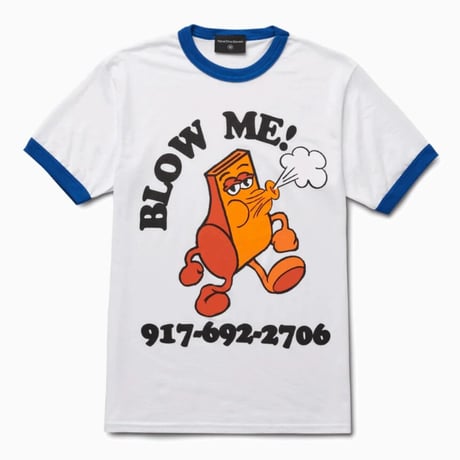 CALL ME 917 BLOW RINGER TEE - WHITE