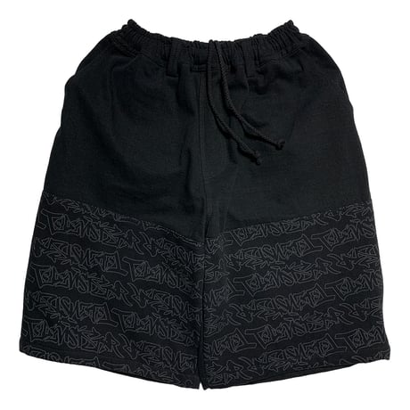 TELEVISISTAR TAGG DOUBLE KNEE TVS SHORT BAGGY OG -JETBLACK
