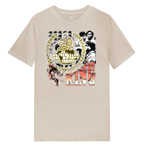 KING SKATEBOARDS WORLD DOMINATION TEE - TAN