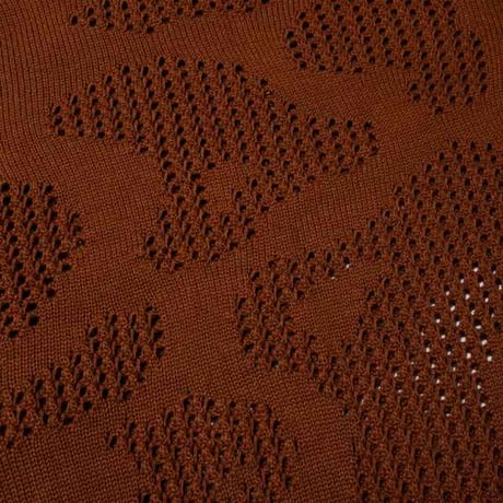 DEMARCOLAB  CAMO VENT KNIT CARDIGAN - BRONZE