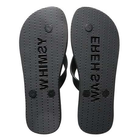 WHIMSY WAS HERE BEACH SANDALS - BLACK