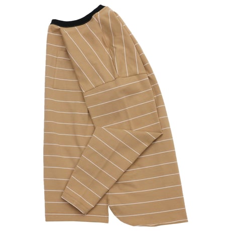 WHIMSY  SNAP SLEEVE BOARDER TOP - BEIGE