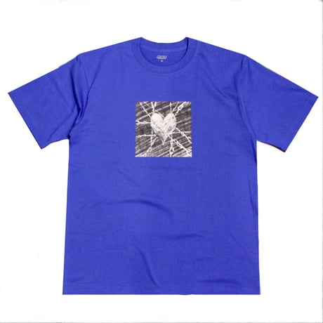 JHAKX "HEART WALL" TEE - BLUE