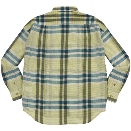WHIMSY SILK PLAID SHIRT - YELLOW