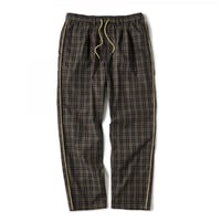 INTERBREED  PLAID SUMMER PANTS - BROWN PLAID