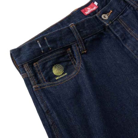 HELLRAZOR BAGGIE DENIM PANTS  - ONEWASH INDIGO