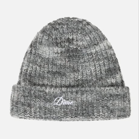 DIME FUZZY FOLD BEANIE - CHARCOAL MULTI
