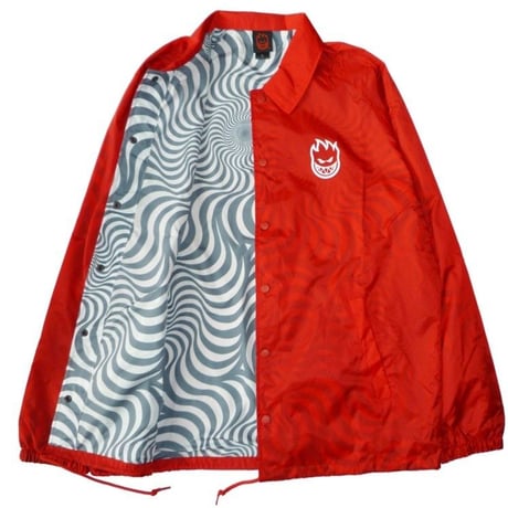 SPITFIRE LIL BIGHEAD SWIRL COACH JACKET RED