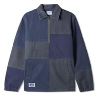 BUTTERGOODS WASHED CANVAS PATCHWORK JACKET - W,NAVY
