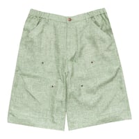 WHIMSY  LINEN PAINTER BAGGY SHORT - MINT
