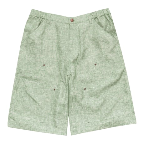 WHIMSY  LINEN PAINTER BAGGY SHORT - MINT