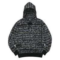 WHIMSY CLAY LETTER HOODIE - BLACK