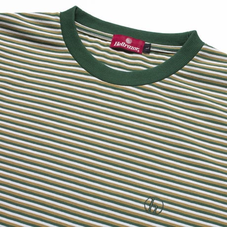 HELLRAZOR H STRIPED SHIRT - GREEN / BROWN