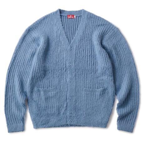 HELLRAZOR MOHAIR RIBKNIT CARDIGAN - JUDE BLUE