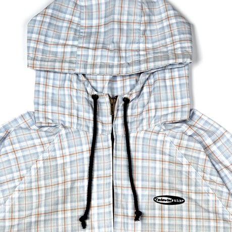 TELEVISISTAR TOVAL JACKET - BLUE/WHITE PLAID COTTON