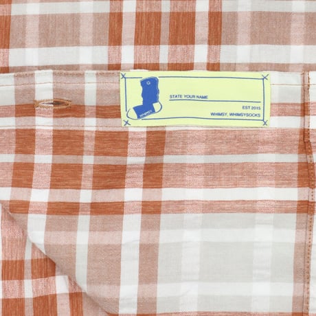 WHIMSY  PLAID STAND COLLAR SHIRT -  RED