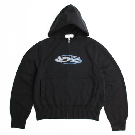 YARDSALE GRITZ KNITTED HOOD - BLACK