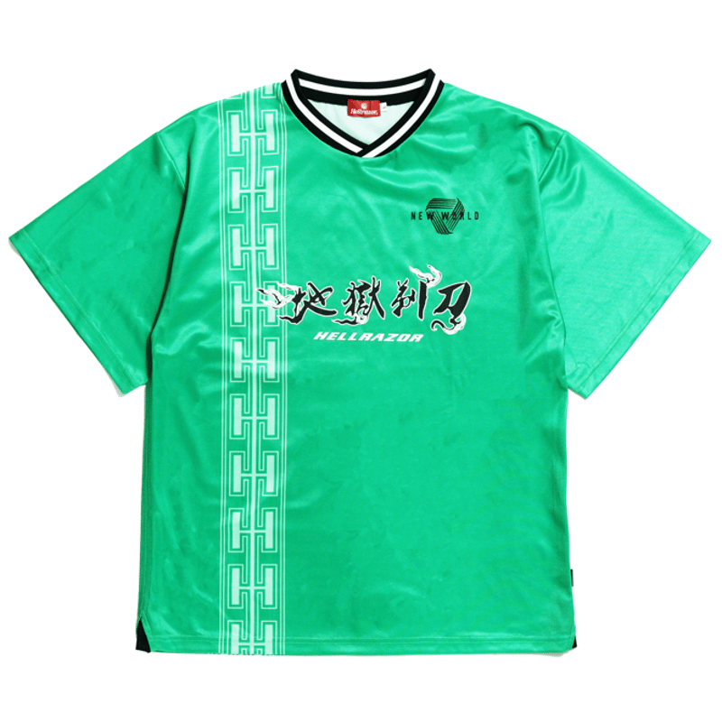 HELLRAZOR JIGOKUKAMISORI FOOTBALL JERSEY - GREE