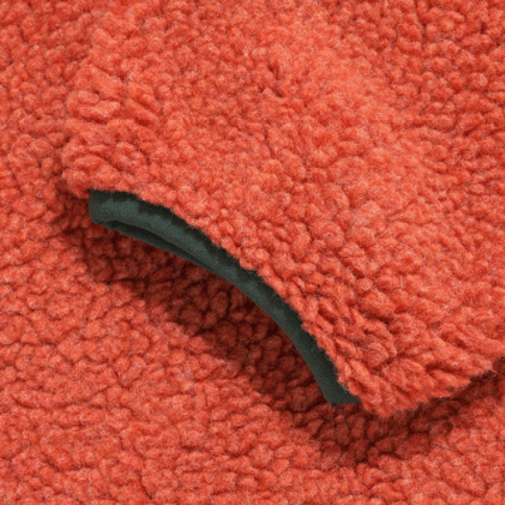BUTTER GOODS GLACIER SHERPA 1/4 ZIP-RUST
