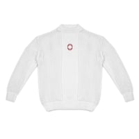 OCTAGON WEB KNITTED SWEATER - WHITE