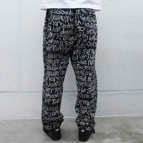 WHIMSY CLAY LETTER PANT - BLACK