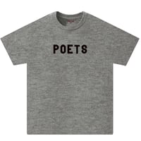 POETS OG FLOCKED TEE - GRAPHITE / BLACK