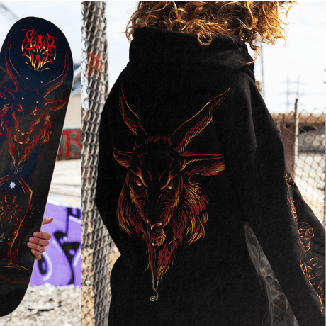 SHAKE JUNT RELEASH THE DEMONS PULLOVER - BLACK